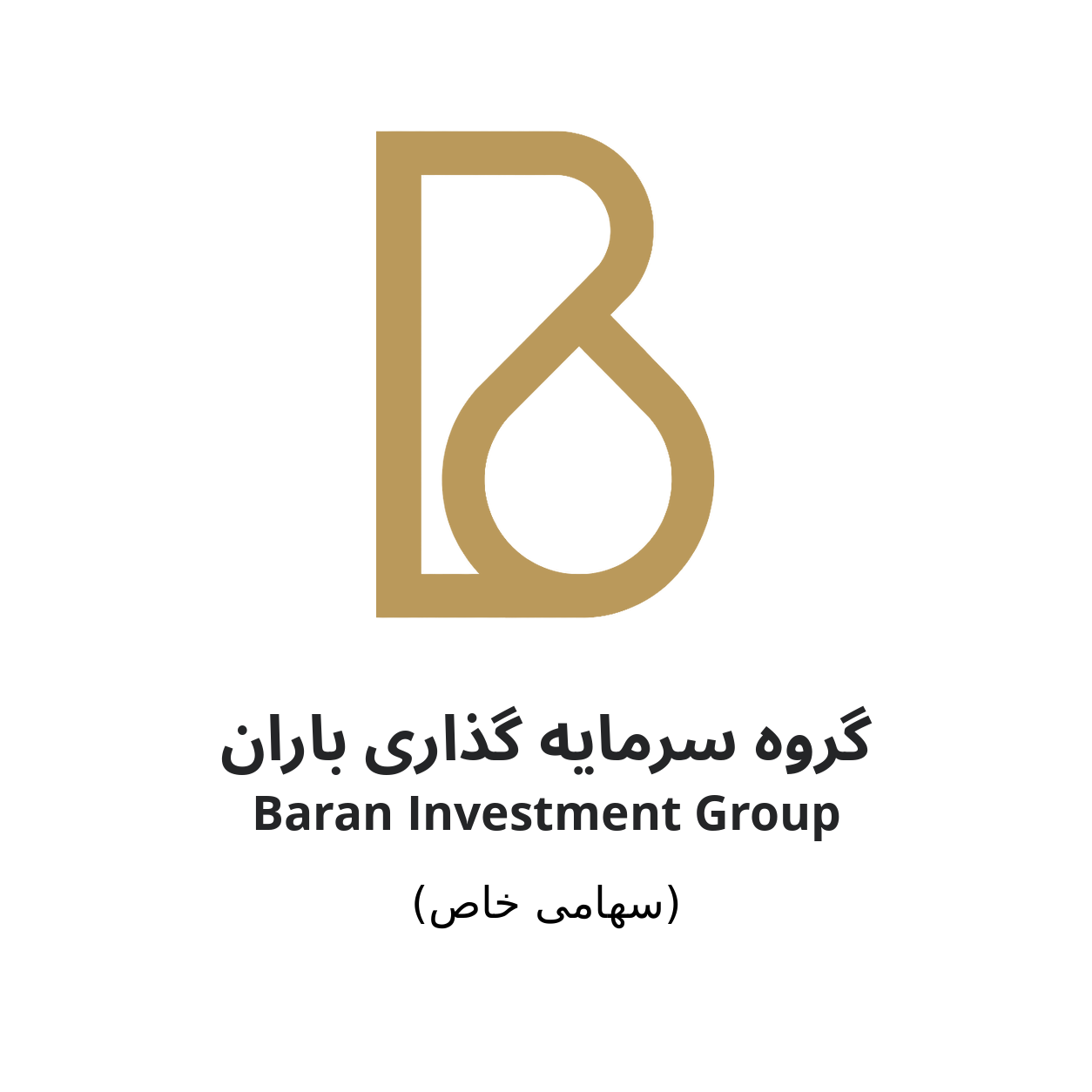 لوگوی رسمی گروه سرمایهگذاری باران — Baran Investment Group